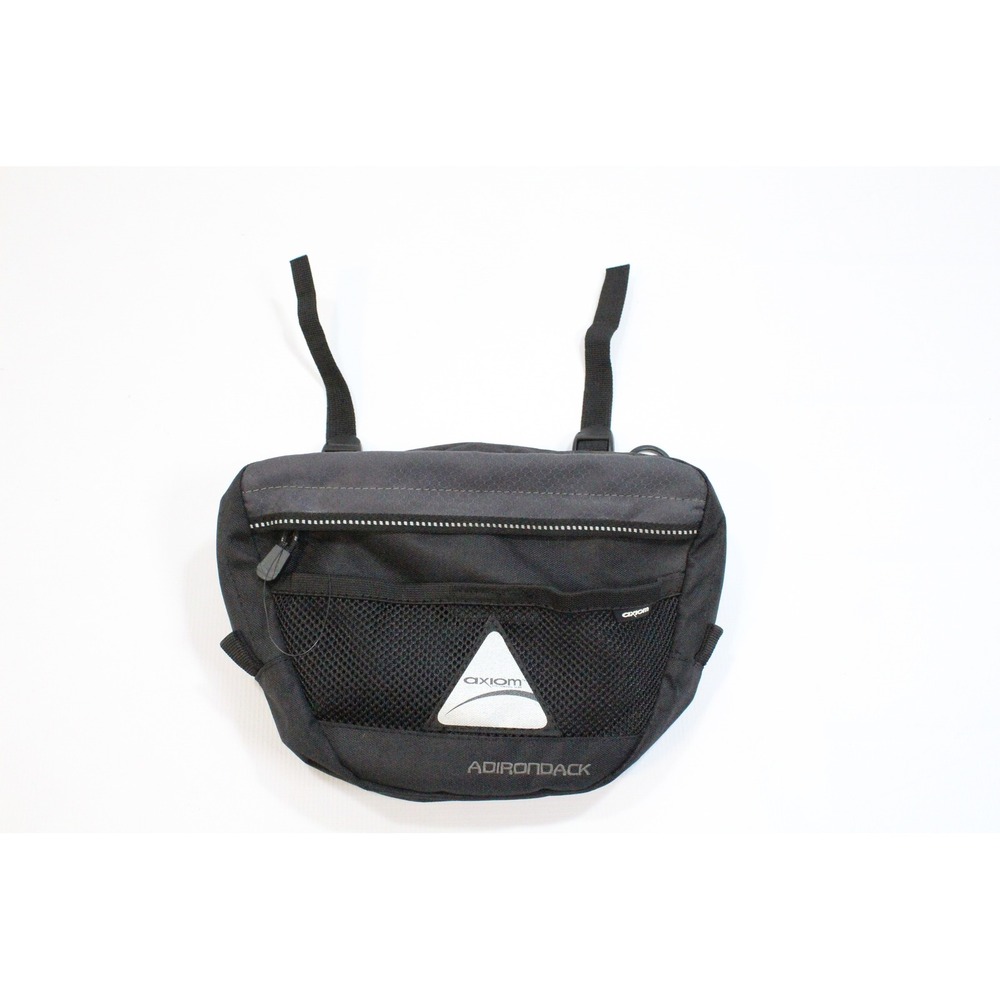 Axiom Adirondack Bicycle Handlebar Bag Black Reflective Cycling Storage Pouch